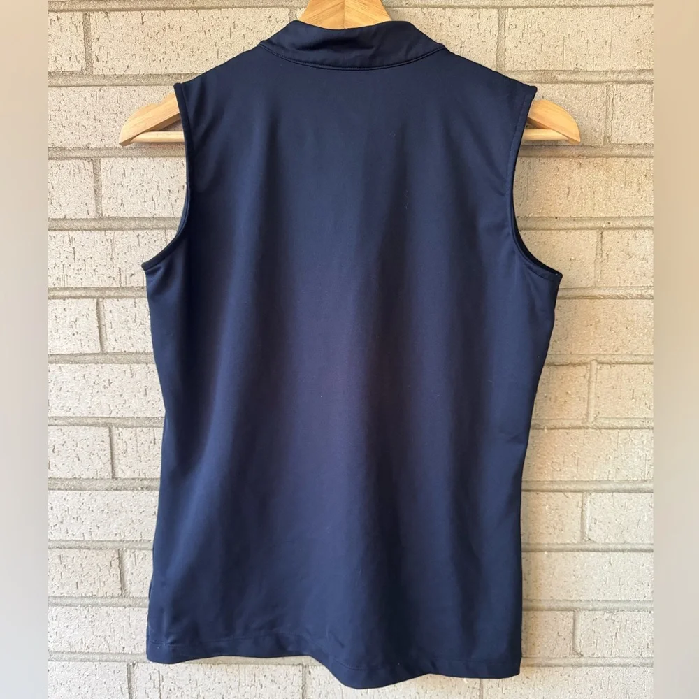 Tail Women's Navy Sleeveless Tank Top Contrast Golf Atheleisure Small - Picture 3 of 5